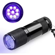 Black Light, 12 LEDs 395nm UV Blacklight Flashlights Detector for Pets Urine and Stains - 1 Pack