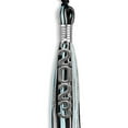 thumbnail image 1 of Black/Light Blue/Silver Mixed Color Graduation Tassel with Silver Stacked Date Drop, 1 of 2