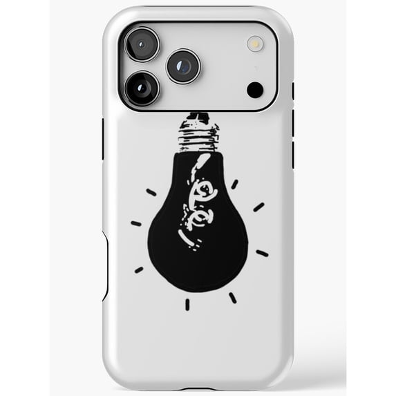 Black Light Bulb and Hand Graphic Tough Case for Apple iPhone Series ...
