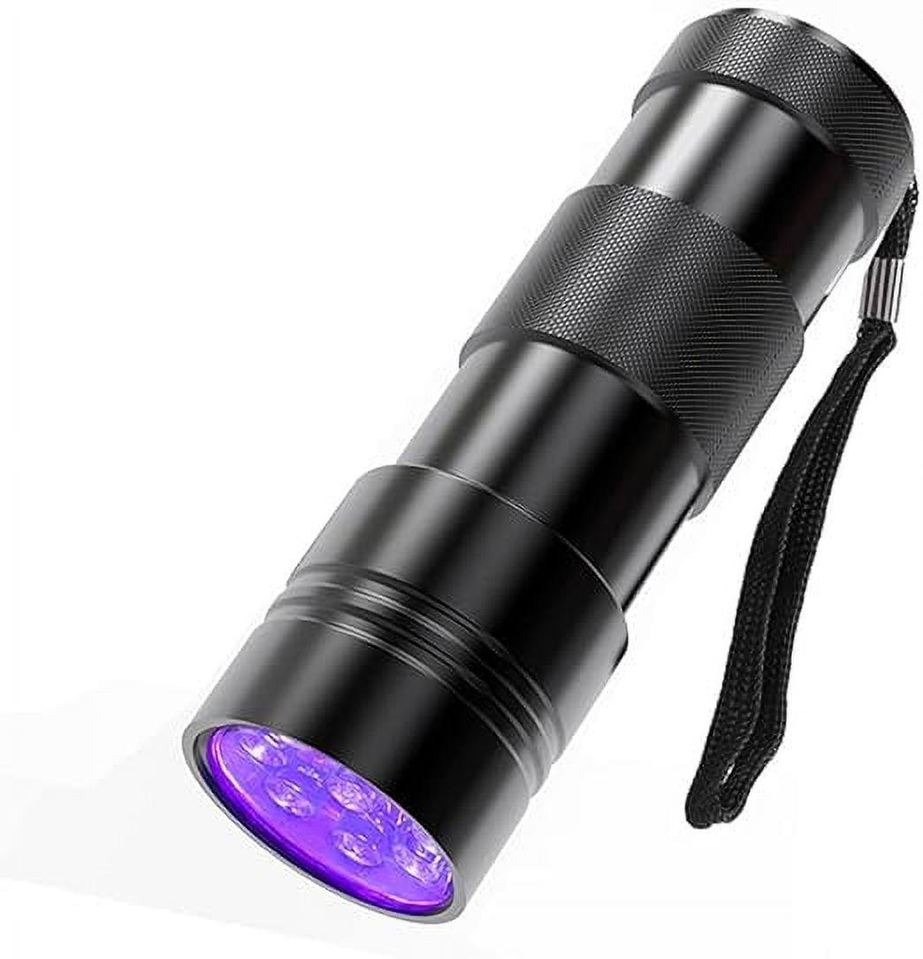 Black Light Flashlight, 12LED 395nm UV Handheld Black Light, Mini Torch Light, Dogs Urine