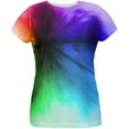 thumbnail image 1 of Black Light Raver Rainbow All Over Womens T Shirt Multi 2XL, 1 of 2