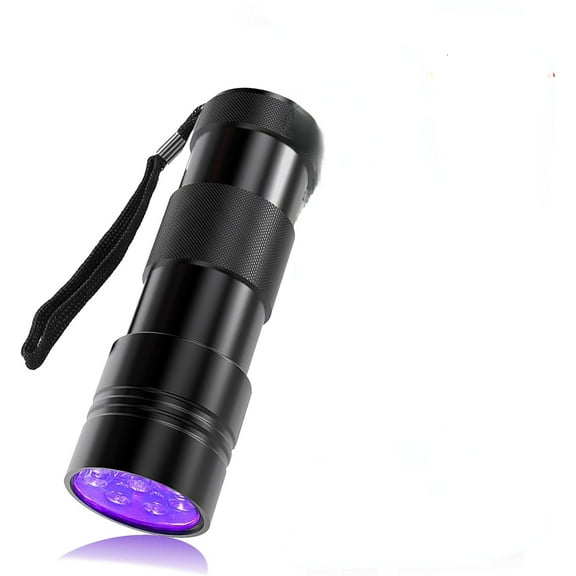 Black Light UV Flashlight, 12 LED Handheld Black Light, Small UV Lights 395nm, Portable Pet Stain Detector for Dog Urine, Scorpions, and Bed Bugs.