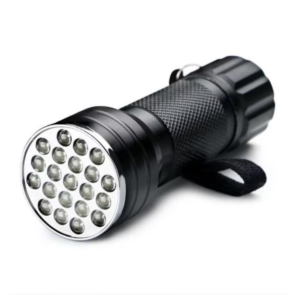 Black Light UV Light Flashlight， 21 LED Ultraviolet Blacklight