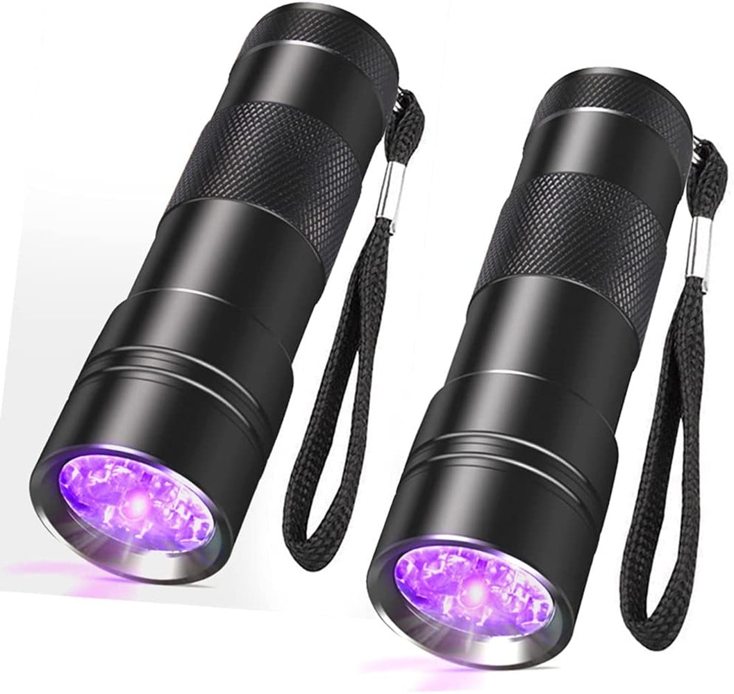 Black Light, 12 LEDs 395nm UV Blacklight Flashlights Detector for Pets