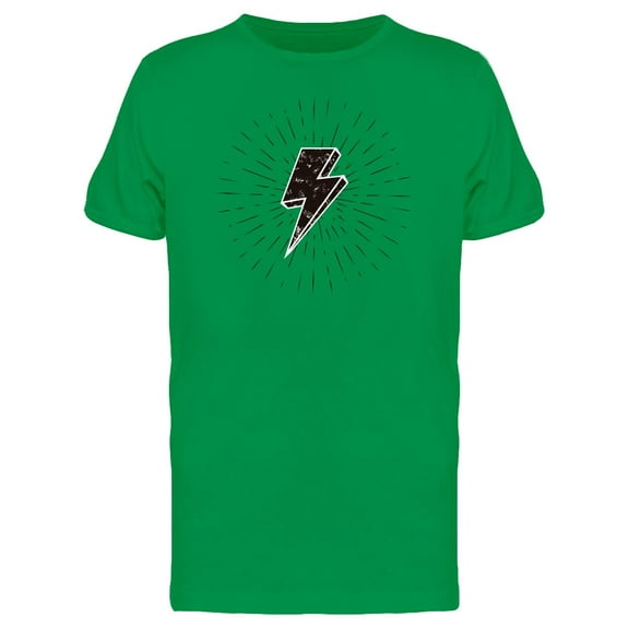 Black Lightning Bolt Cartoon Tee Men's -Image by Shutterstock