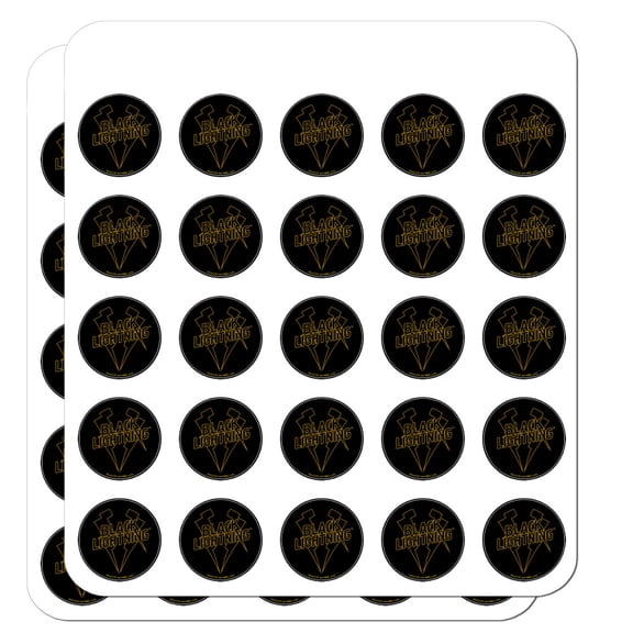 Black Lightning Logo Planner Calendar Scrapbooking Crafting Stickers
