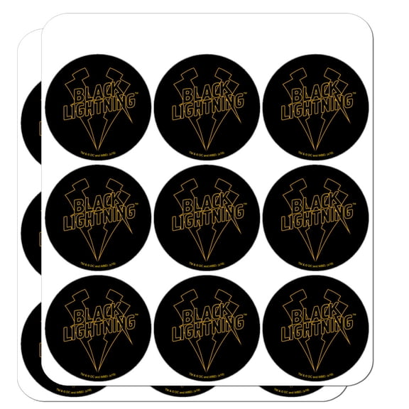 Black Lightning Logo Planner Calendar Scrapbooking Crafting Stickers