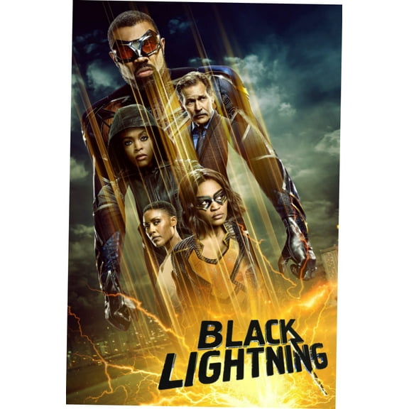 Black Lightning Series Poster Print on Metal Sign 8In x 12In Size: 8x12 Square Adults Best Posters