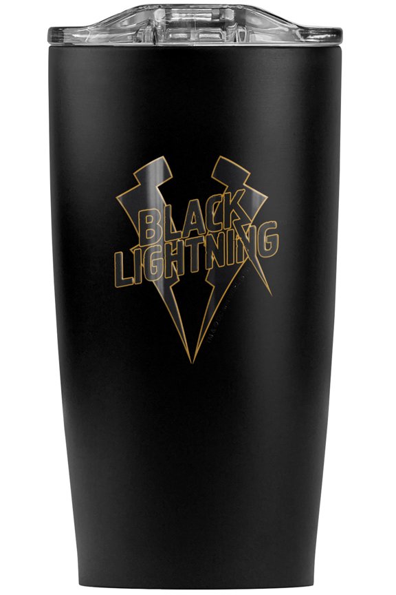 Black Lightning: Tv Series Logo Stainless Steel 20 oz Travel Tumbler, Vacuum Insulated & Double Wall with Leakproof Sliding Lid | Great for Coffee/Hot Drinks and Cold Beverages