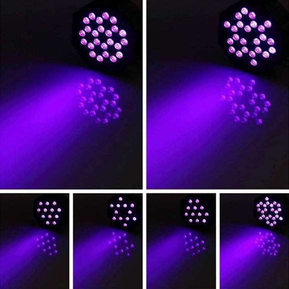 Black Lights for Glow Party 72W UV 36LED Blacklight Glow in The Dark Black Light Strobe with Remote Control DMX Portable for Tapestry Church Parties Birthday Party DJ Bars Nightclubs