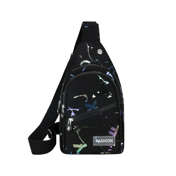 Black Lightweight Crossbody Running Pack Adjustable Belt With 2 Zipper Pockets For Workout Travel Jogging Cycling Hiking Men Women Small Fitness Waist Pack 11.81X6.69X1.96 Inches 0.30 Lb
