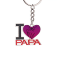 thumbnail image 1 of Black Line Lotus Flower   Flower Keychain Metal Keyring Holder Love PAPA Father, 1 of 3