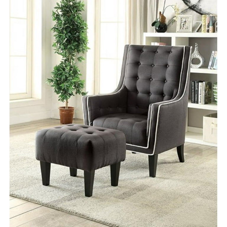 Black cheap linen chair