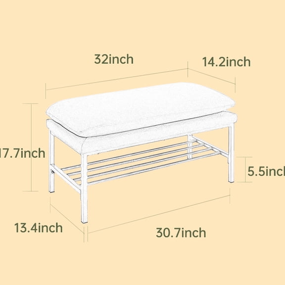 Black Linen Upholstered Bedroom Seat Bench With Metal Legs And Shelf For Living Room, Entryway, Dining Room Upholstery In Black, Bedroom,