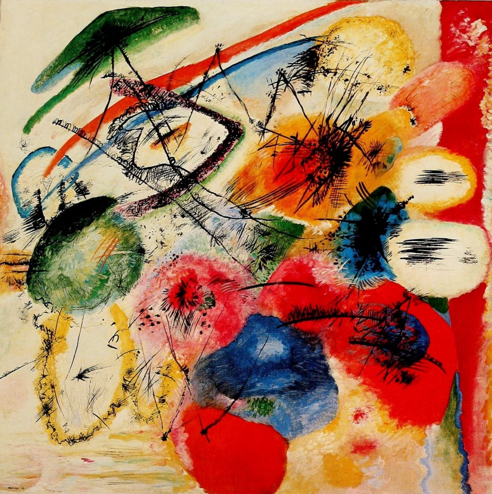 Black Lines 1913 Canvas Art - Wassily Kandinsky (18 x 24)
