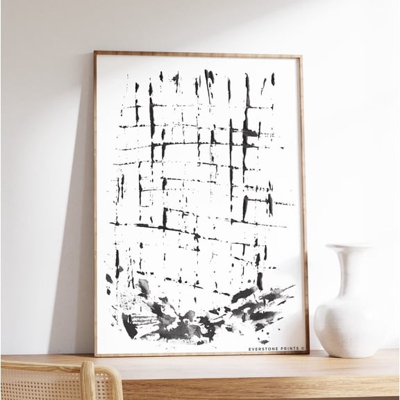 Black Lines, Black Line Art, Abstract Black And White Print, Contemporary, Modern, Minimalist Bedroom Art Wall Art, Modern Wall Decor, 24x36 UNFRAMED