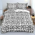 thumbnail image 1 of Black Lines Duvet CoverGeometric Striped Bedding Set Chic Geometry Bed Sets Innovative Line Quilt Cover Soft Lightweight Comforter Cover, 1 of 4