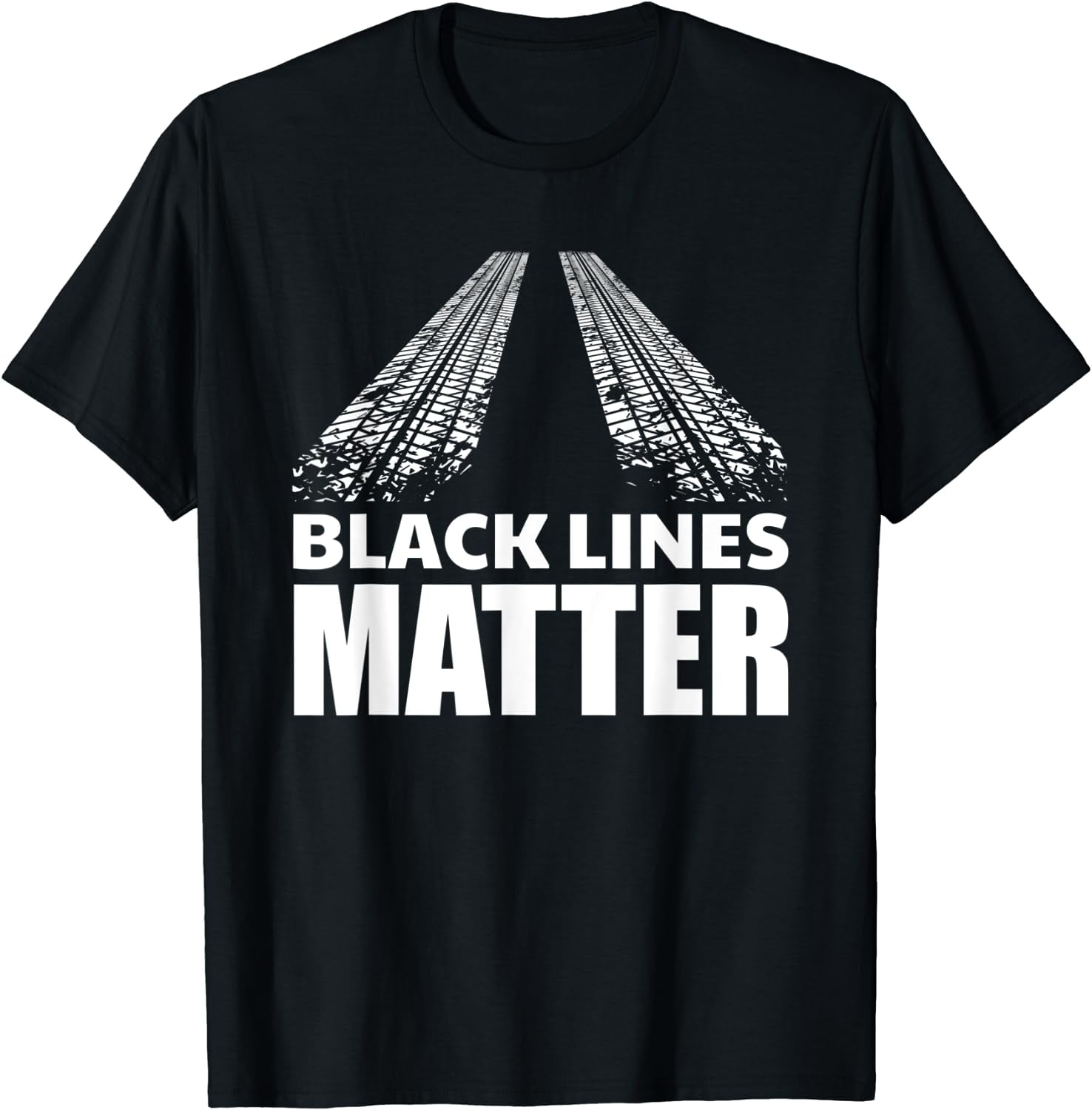 Black Lines Matter Cool Vehicle Car Burnout Gag Gift TShirt