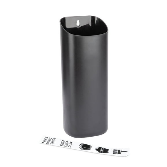 Black Lint Bin with Magnetic Back for Laundry Room Medium