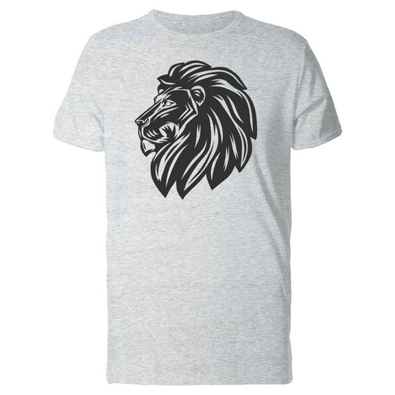 Black Lions Head T-Shirt Men -Image by Shutterstock, Male 3X-Large