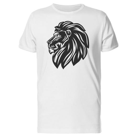 Black Lions Head T-Shirt Men -Image by Shutterstock, Male 3X-Large