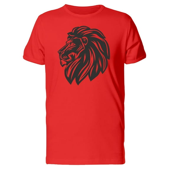 Black Lions Head T-Shirt Men -Image by Shutterstock, Male Small