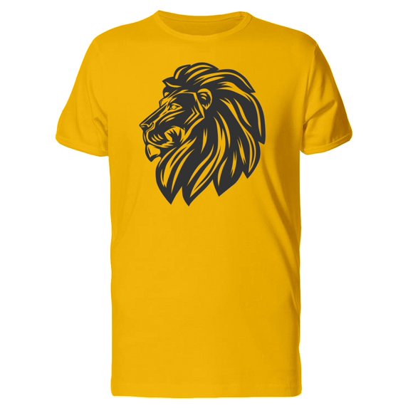 Black Lions Head T-Shirt Men -Image by Shutterstock, Male Small