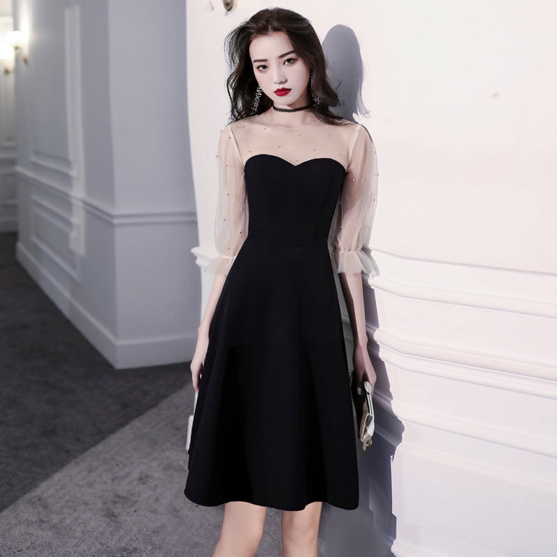 navy blue graduation dress Cicinia Dresses Short Soft Satin A-line Square Ne Carrot Ginger Dressing - col_shade_electric blue Color:Spa