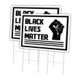 thumbnail image 1 of Black Lives Matter 2 Pack Of 24" x 36" Yard Sign & Stake | Business, Municipality, Home & Colleagues | Made in The USA, 1 of 3