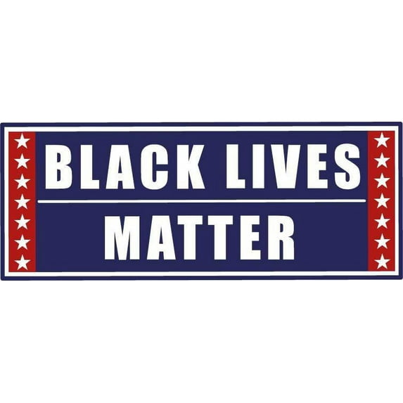 Black Lives Matter BLM Campaign Sign Vinyl Sticker Car Window Bumper Decals for Trucks Vans Laptop Wall Window - Removable Waterproof/Round Peel and Stick Graphic Designs Decoration Size (5x15 inch)