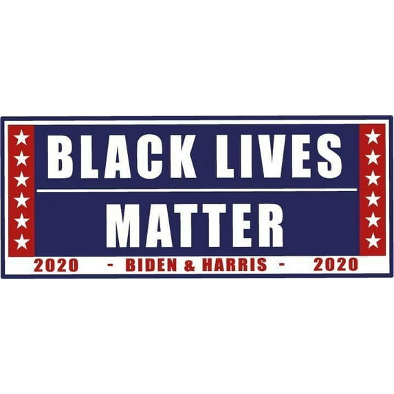 Black Lives Matter BLM Campaign Sign Vinyl Sticker Car Window Bumper Decals for Trucks Vans Laptop Wall Window - Removable Waterproof/Round Peel and Stick Graphic Designs Decoration Size (6x20 inch)