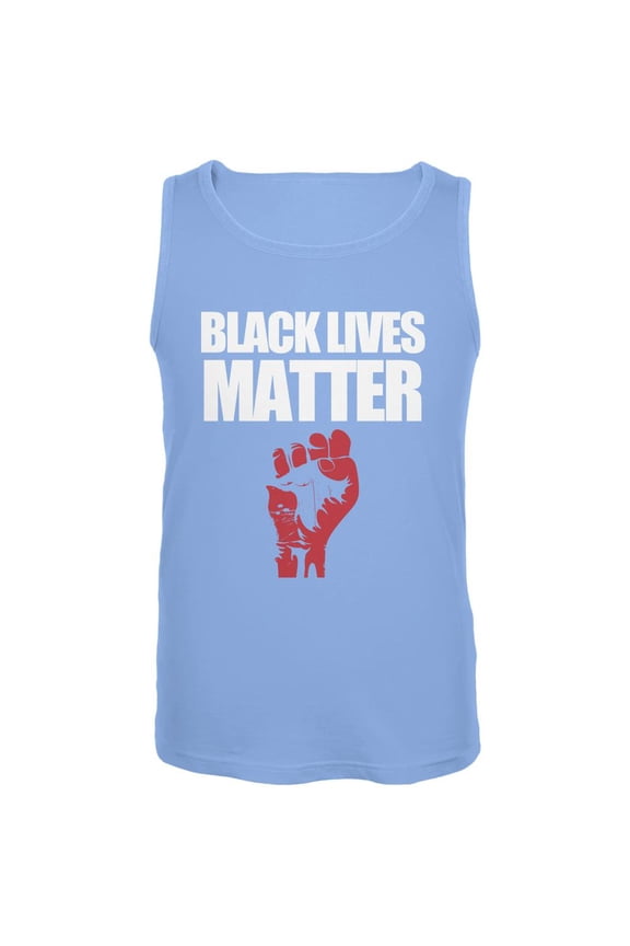 Black Lives Matter Carolina Blue Adult Tank Top - 2X-Large