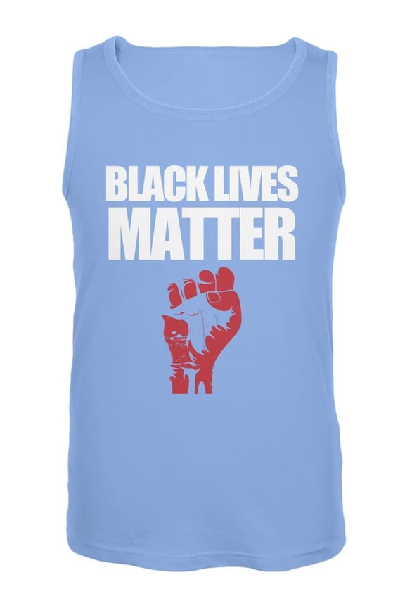 Black Lives Matter Carolina Blue Adult Tank Top - Medium