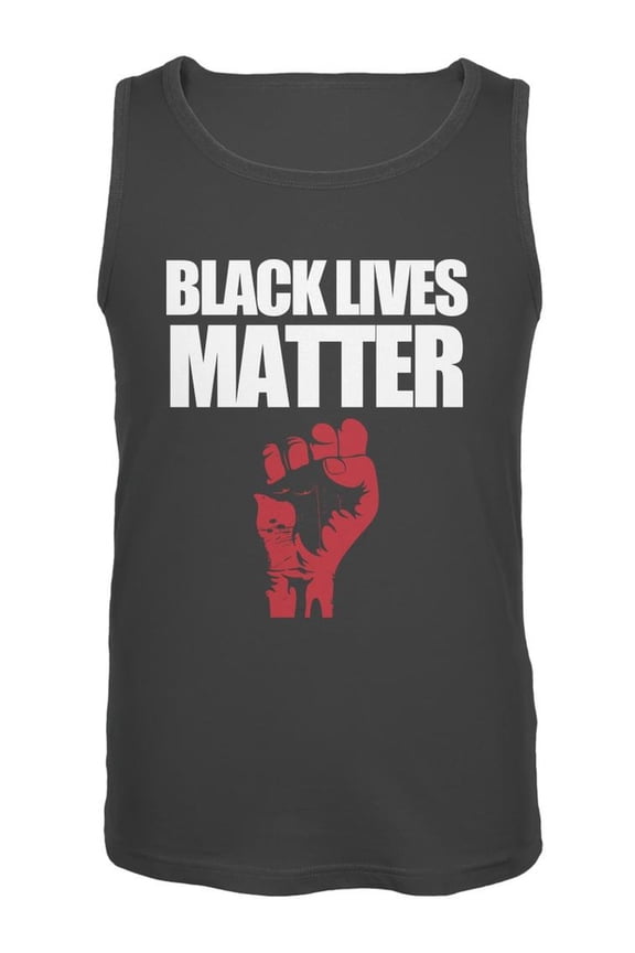 Black Lives Matter Charcoal Grey Adult Tank Top - X-Large