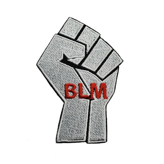 Black Lives Matter Fist BLM Embroidered Sew/Iron-On Patch 2.25" x 3.25" BLM Martin Luther King Civil Disobediance I Can't Breathe