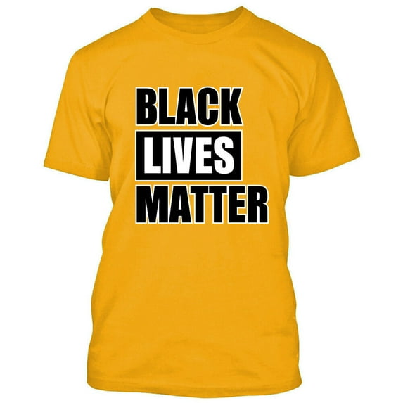 Black Lives Matter Gold Man Tee T-shirt Anti Racism Protest 2X-Large