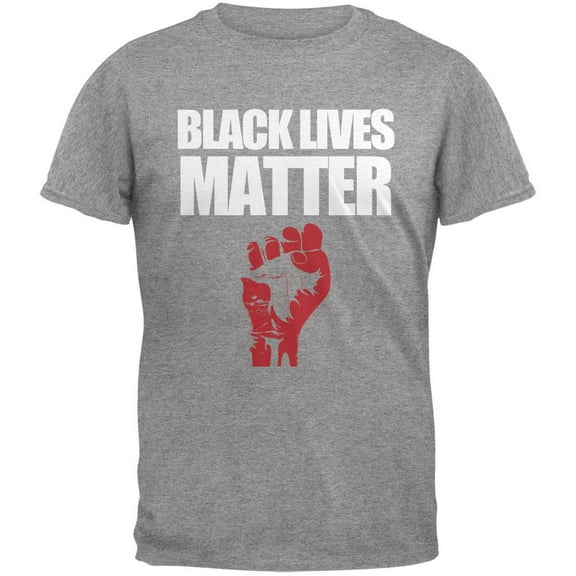 Black Lives Matter Heather Grey Adult T-Shirt - Large