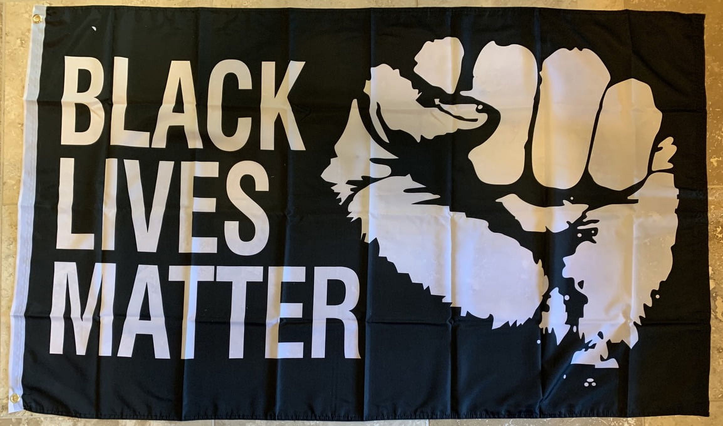 Black Lives Matter Militant Fist 3'X5' Single Sided Flag Rough Tex ...