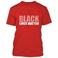 thumbnail image 1 of Black Lives Matter Printed Man T-shirt Short Sleeve Red Tee Small, 1 of 2