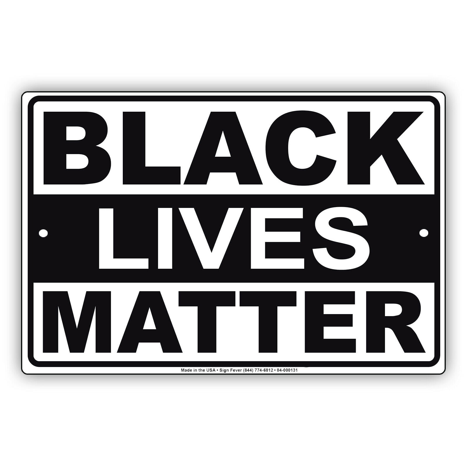 Black Lives Matter Stop Human Rights Indoor Outdoor Aluminum Metal Sign ...