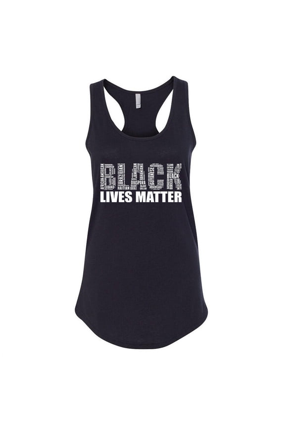 Black Lives Matter Women Tank Top Vintage Letters Lady Tank Color Black Medium