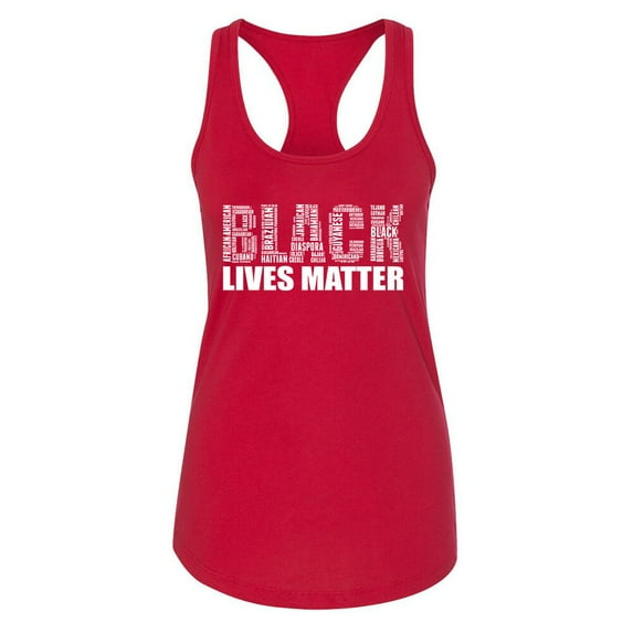Black Lives Matter Women Tank Top Vintage Letters Lady Tank Color Red X-Large