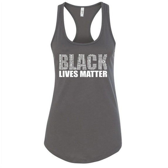 Black Lives Matter Women Tank Top Vintage Letters Lady Tank Color charcoal Medium