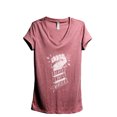 thumbnail image 1 of Black Lives Matter Women's Fashion Relaxed V-Neck T-Shirt Tee Heather Rouge Small, 1 of 3