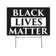 thumbnail image 1 of Black Lives Matter Yard Sign, Single Sided Weather Resistant Plastic, 15" x 23", Stakes Included, 1 of 2