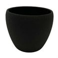thumbnail image 1 of Black Lizard Textured Round Ceramic Pot - 6" x 5.25", 1 of 1