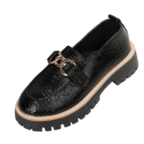 Black Shoes For Women Spring Summer Fashionable Casual Comfortable Solid Color Round Toe Flat Heel Indoor Outdoor Leisure Wear Size 42