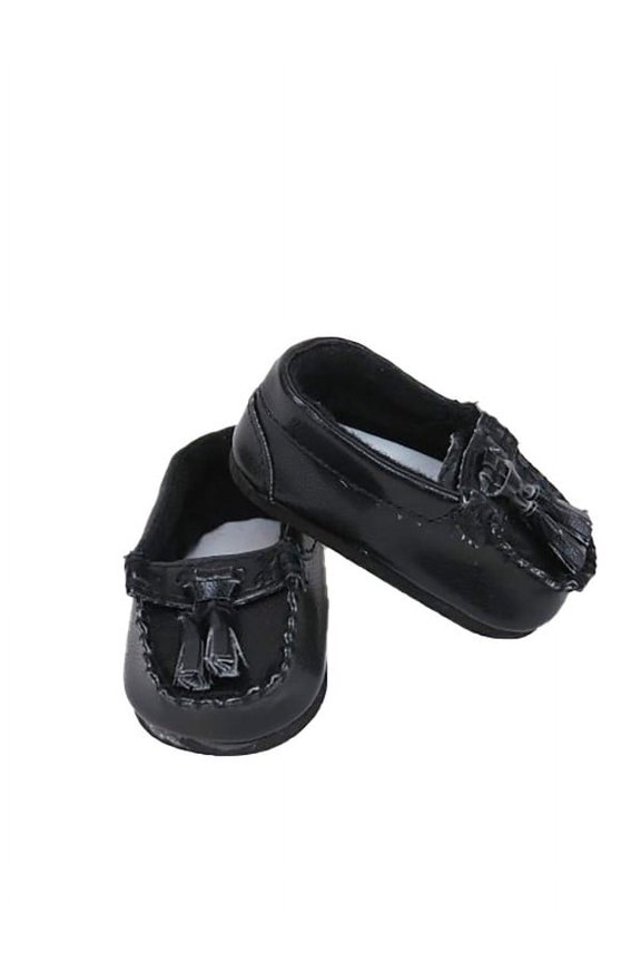 Black Loafers for 18-Inch Dolls American Fashion World Dolls Shoes