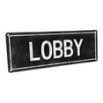 thumbnail image 1 of Black Lobby 4"x12" Metal Sign, Wall Décor for Home and Office, 1 of 4