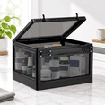 Black Lockable Storage Box with Dual 3-Digit Combination Locks, 24L ...